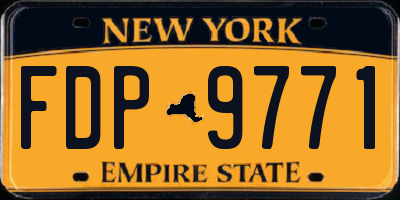 NY license plate FDP9771