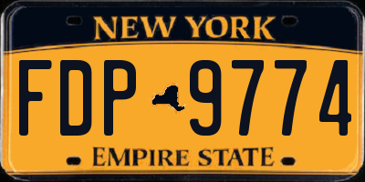 NY license plate FDP9774