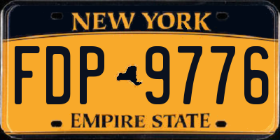 NY license plate FDP9776