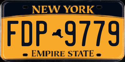 NY license plate FDP9779
