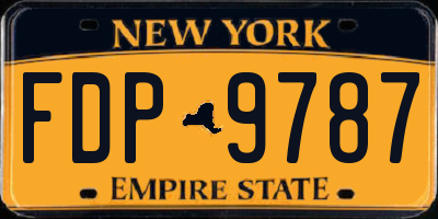NY license plate FDP9787