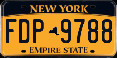 NY license plate FDP9788