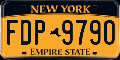 NY license plate FDP9790