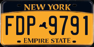 NY license plate FDP9791