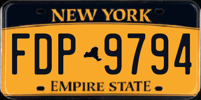 NY license plate FDP9794