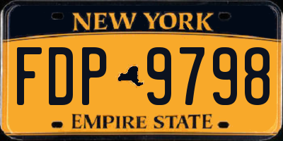 NY license plate FDP9798