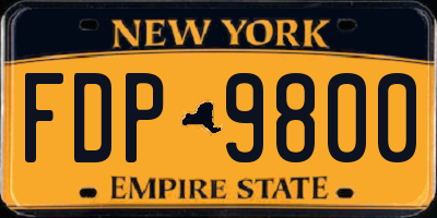 NY license plate FDP9800
