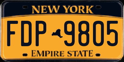NY license plate FDP9805