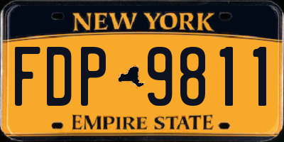 NY license plate FDP9811