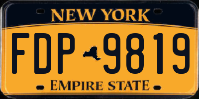 NY license plate FDP9819