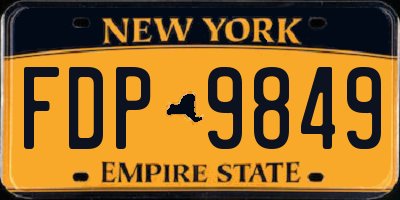 NY license plate FDP9849