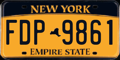 NY license plate FDP9861
