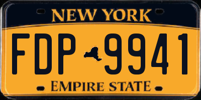 NY license plate FDP9941