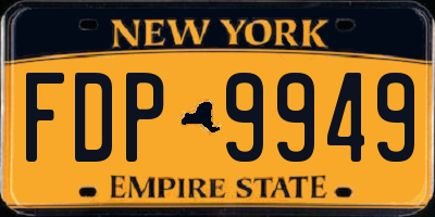 NY license plate FDP9949