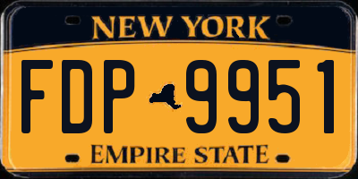 NY license plate FDP9951