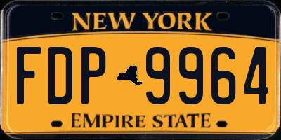 NY license plate FDP9964