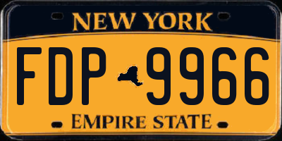 NY license plate FDP9966