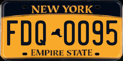 NY license plate FDQ0095