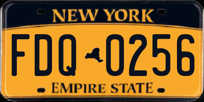 NY license plate FDQ0256