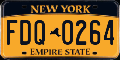 NY license plate FDQ0264