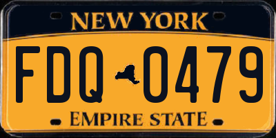 NY license plate FDQ0479
