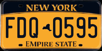 NY license plate FDQ0595