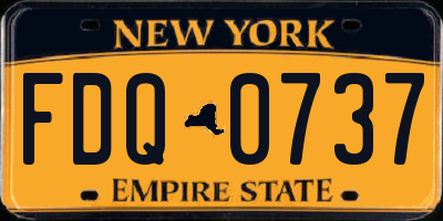 NY license plate FDQ0737