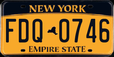 NY license plate FDQ0746