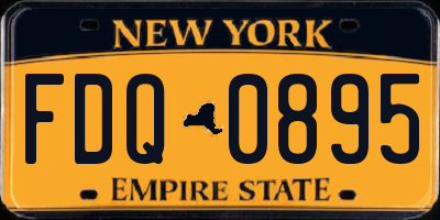 NY license plate FDQ0895