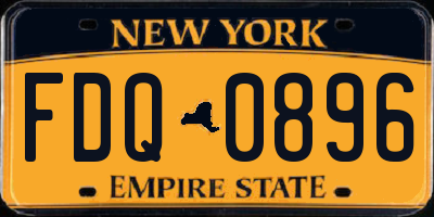 NY license plate FDQ0896