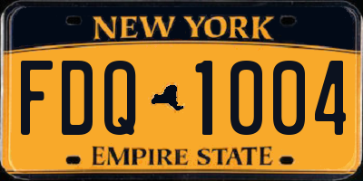 NY license plate FDQ1004