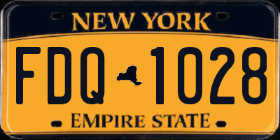 NY license plate FDQ1028