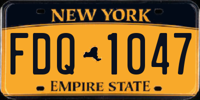 NY license plate FDQ1047