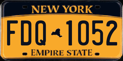 NY license plate FDQ1052