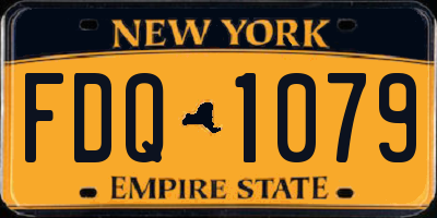 NY license plate FDQ1079