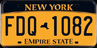 NY license plate FDQ1082