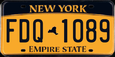 NY license plate FDQ1089