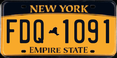 NY license plate FDQ1091