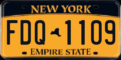 NY license plate FDQ1109