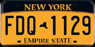 NY license plate FDQ1129