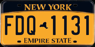 NY license plate FDQ1131