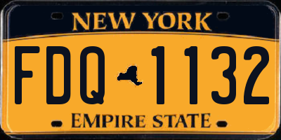 NY license plate FDQ1132