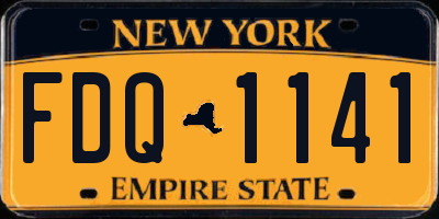 NY license plate FDQ1141