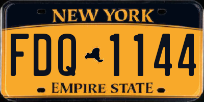 NY license plate FDQ1144