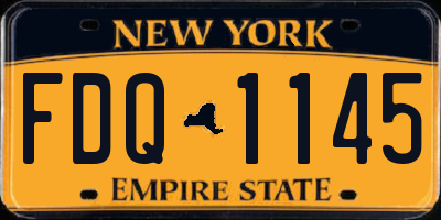 NY license plate FDQ1145
