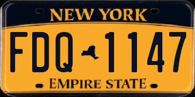 NY license plate FDQ1147