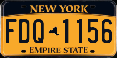 NY license plate FDQ1156
