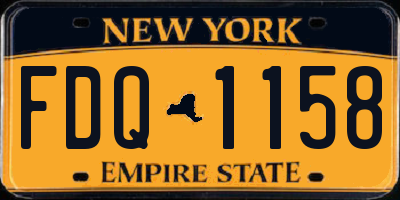 NY license plate FDQ1158