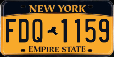 NY license plate FDQ1159