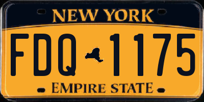 NY license plate FDQ1175